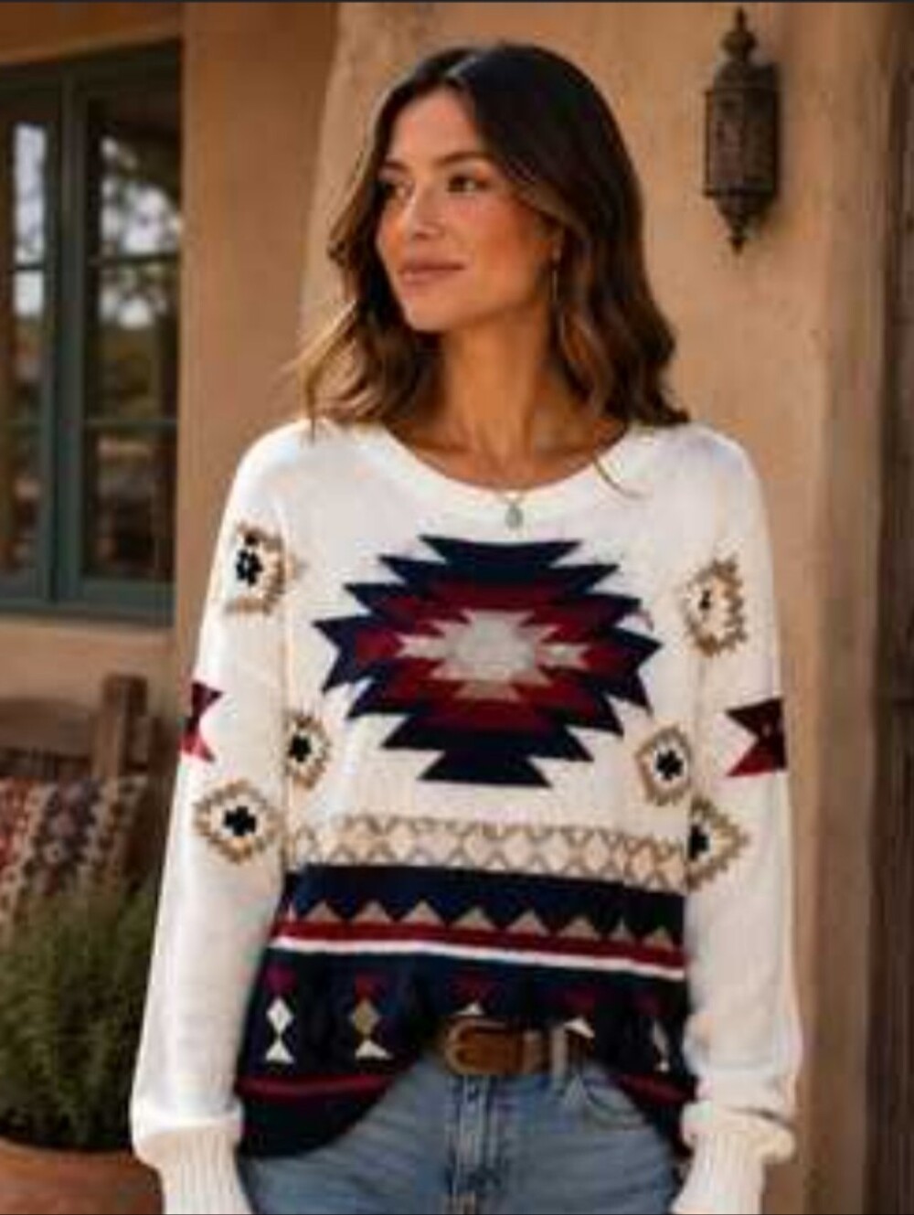 American Eagle Outfitters Womens Aztec Sweater Pullover Knit Southwestern sz xl